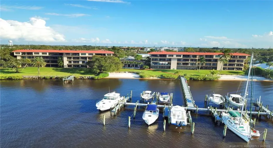 Aerial view of Slips & Edgewater Villas