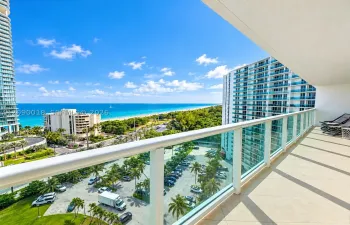 Expansive private balcony with stunning ocean and water views.