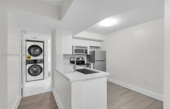 Bright modern renovated kitchen showcase