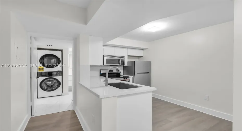 Bright modern renovated kitchen showcase