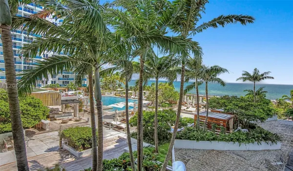 Ocean and pool views