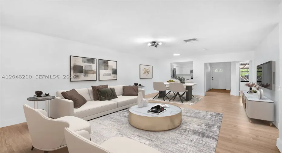 Virtually Staged Living Room
