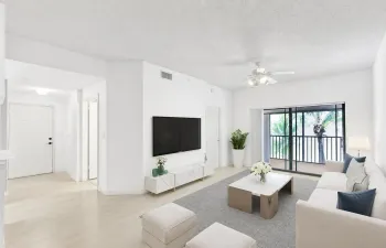 family room virtual staged