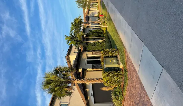 the front of building