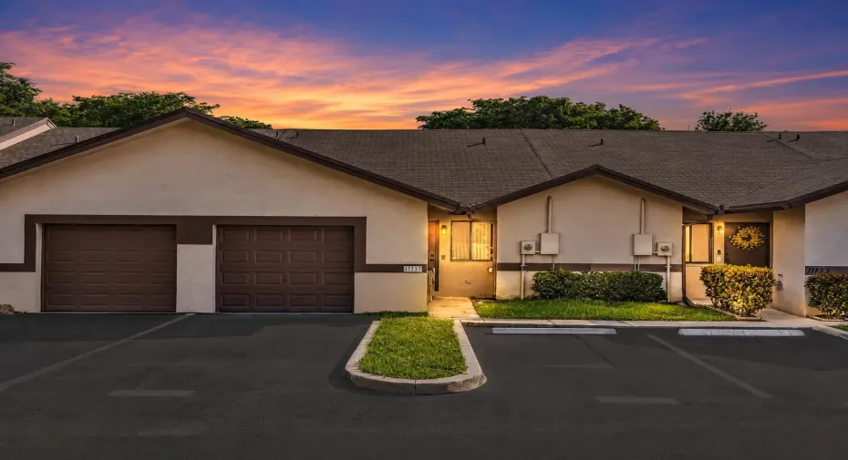 Twilight Front of Villa