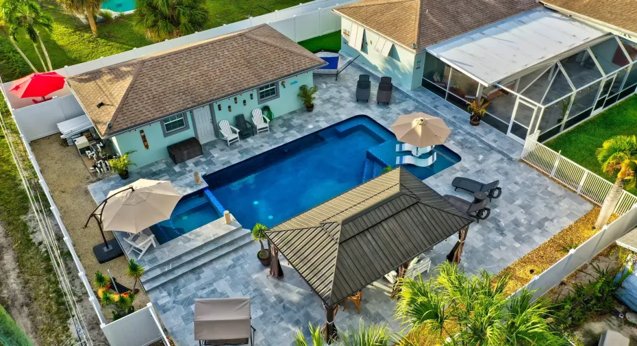 Aerial view of property