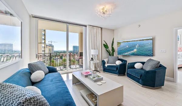 Living Room with water views