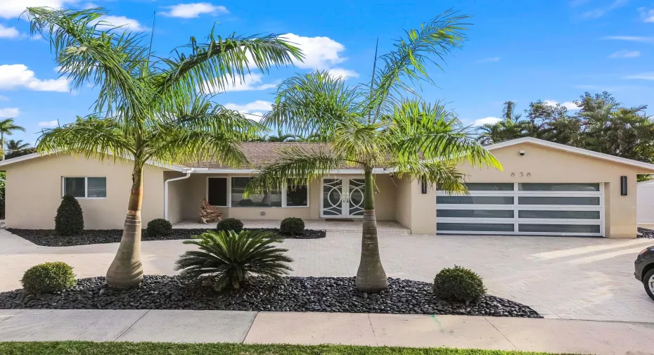 Circular driveway.