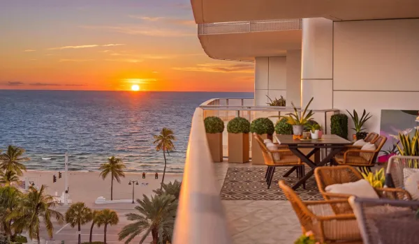 Sunrise balcony views