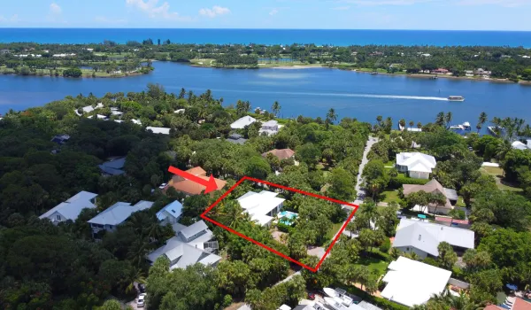 Drone - Looking East - with arrow