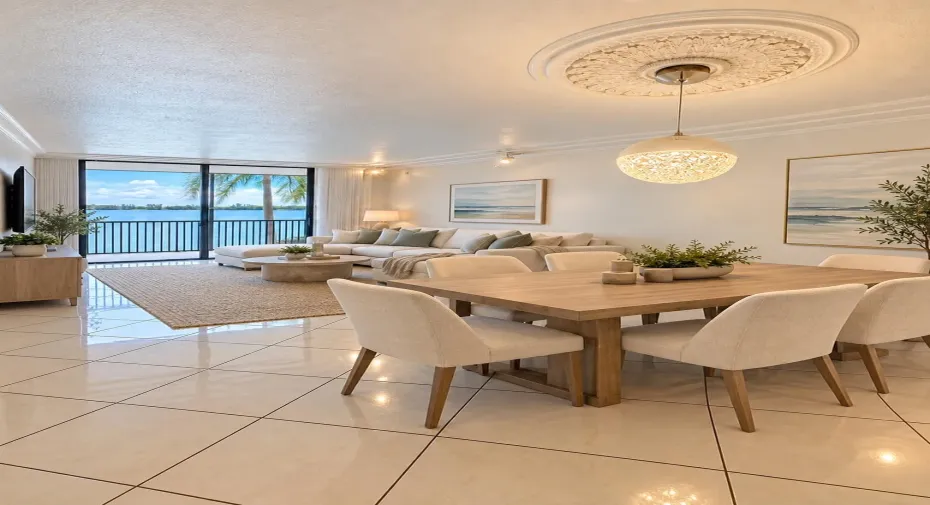 Dining Living Virtually Staged 2