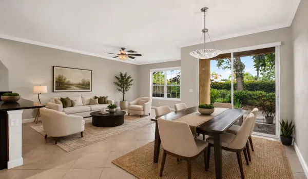 Virtually Staged Living Dining Area