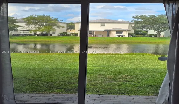 Living room lake view