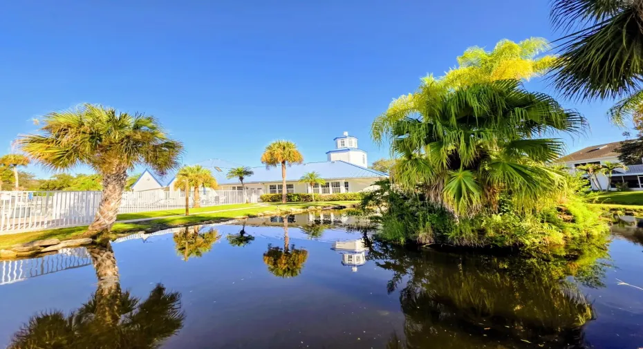 Backyard View of Island Clubhouse