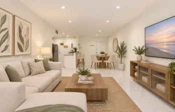 Living room staged