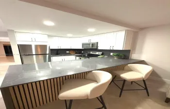 open concept Kitchen, modern fall countertop