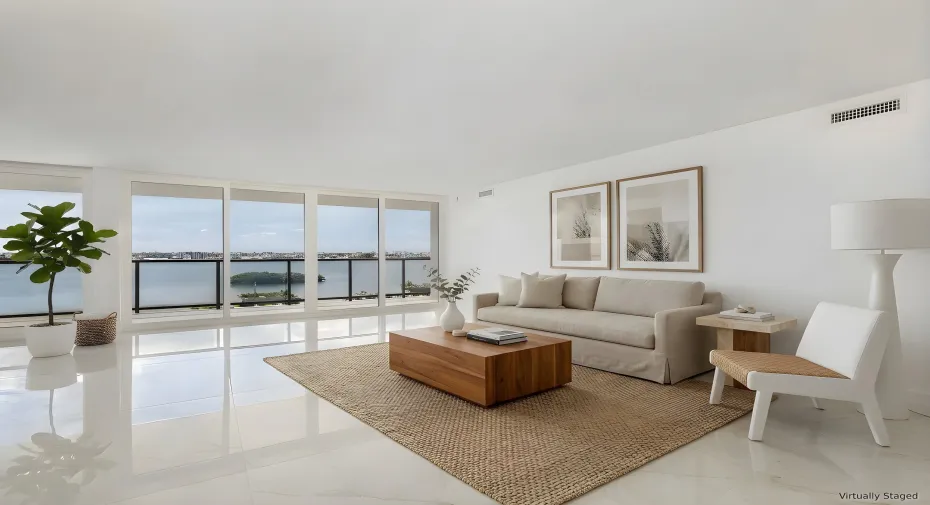 Virtually Staged Living Room