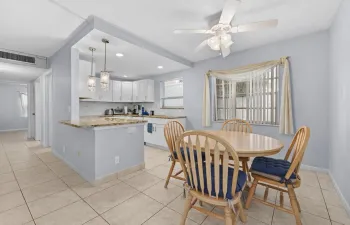 Bright and airy dining space