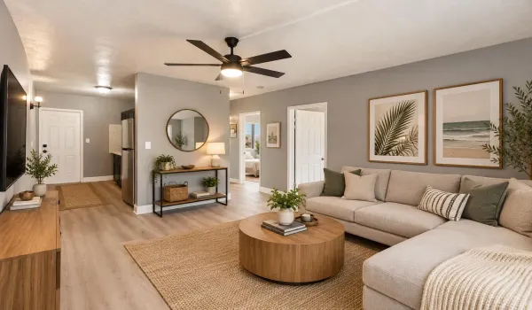 Photo has been virtually staged to illustrate potential furniture placement. Furniture shown is not included.