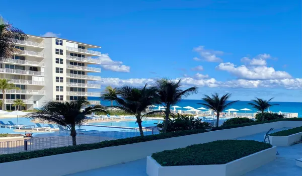 off balcony and living room