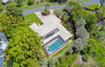 Enviable corner lot, over half an acre