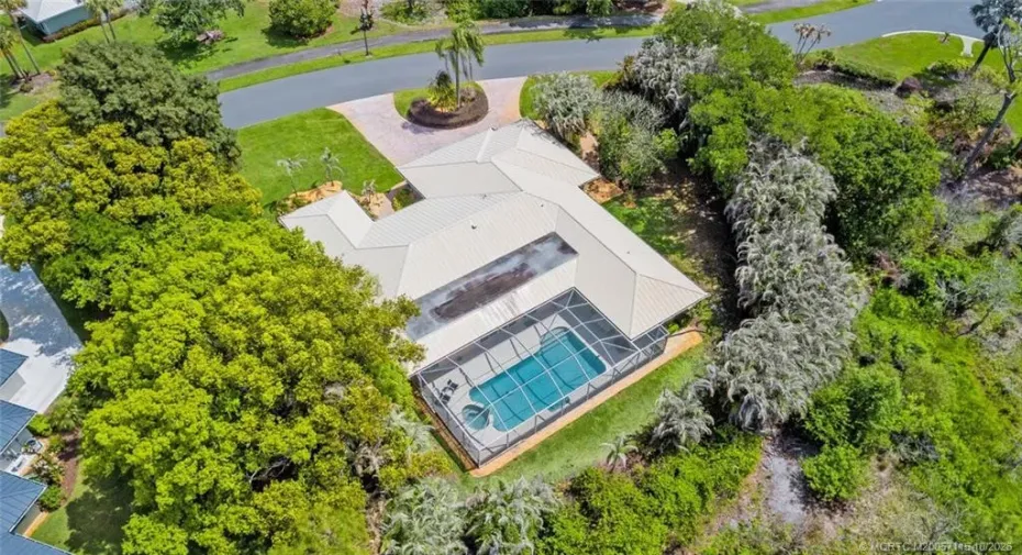 Enviable corner lot, over half an acre