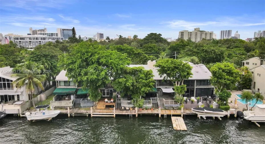 Step directly from your patio/deck to the river and your included 16-ft boat slip.