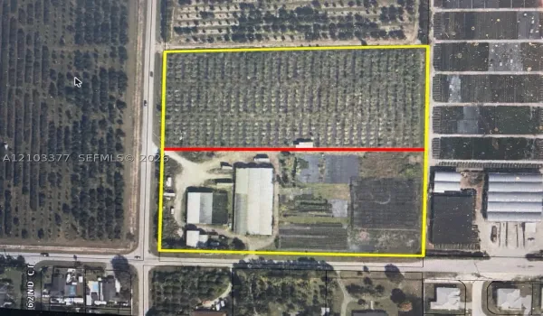 aerial of portion included for lease redline south.