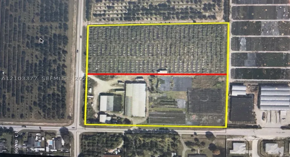 aerial of portion included for lease redline south.