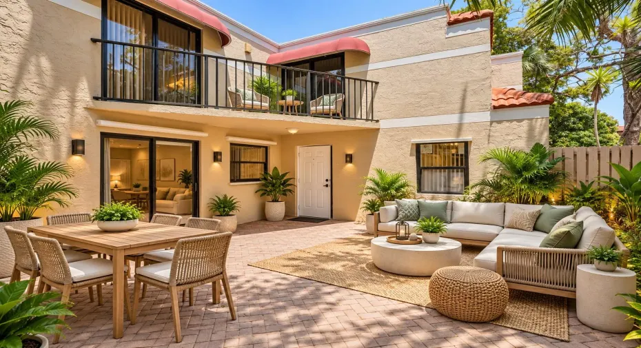 Courtyard Virtually Staged