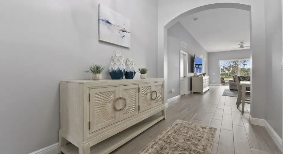 Entry view to living