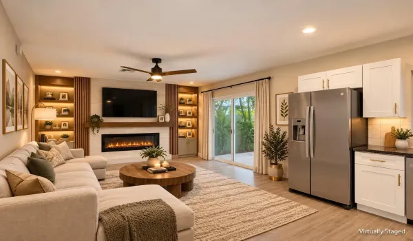 Virtually Staged- Living Area