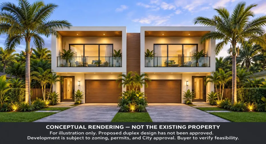 Conceptual duplex with footer disclaimer