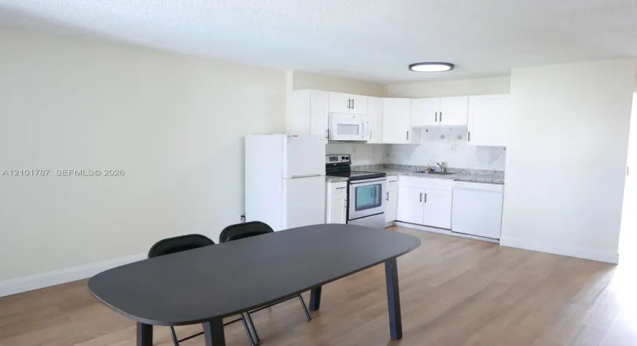 living room dining kitchen