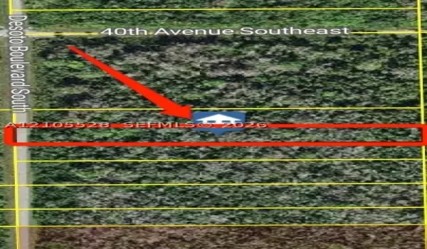 Property Map. Displaying the property's boundaries, surrounding roadways, and a highlighted section of interest