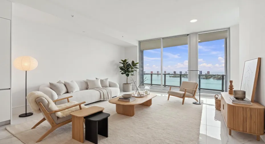 East facing living room