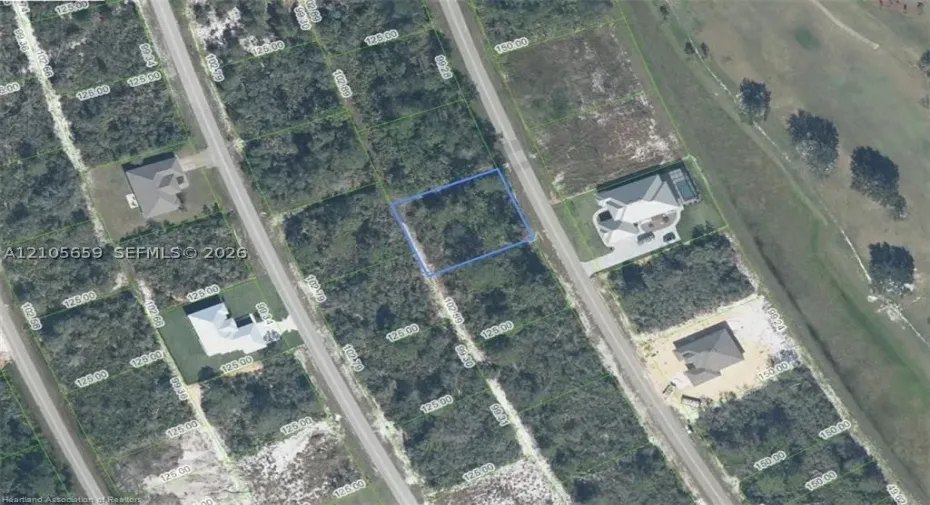 Property Plat Map. Highlighting the boundaries and dimensions of the property