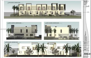 Architectural Elevation Drawing. Displaying technical renderings of the proposed exterior design for the property