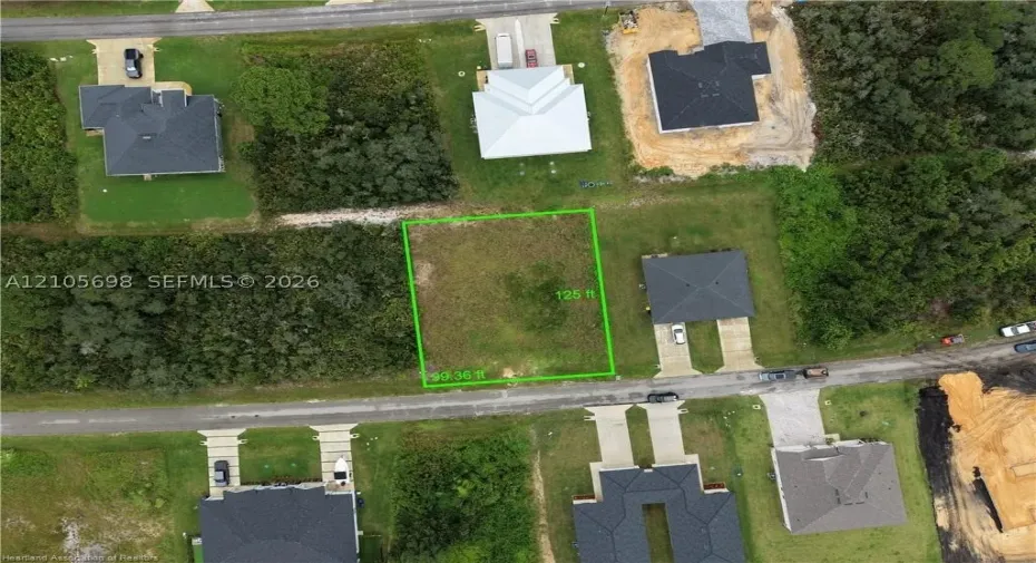Vacant lot featuring cleared terrain, defined lot lines, and street frontage