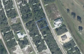 Property Plat Map. Highlighting the boundaries and dimensions of the property