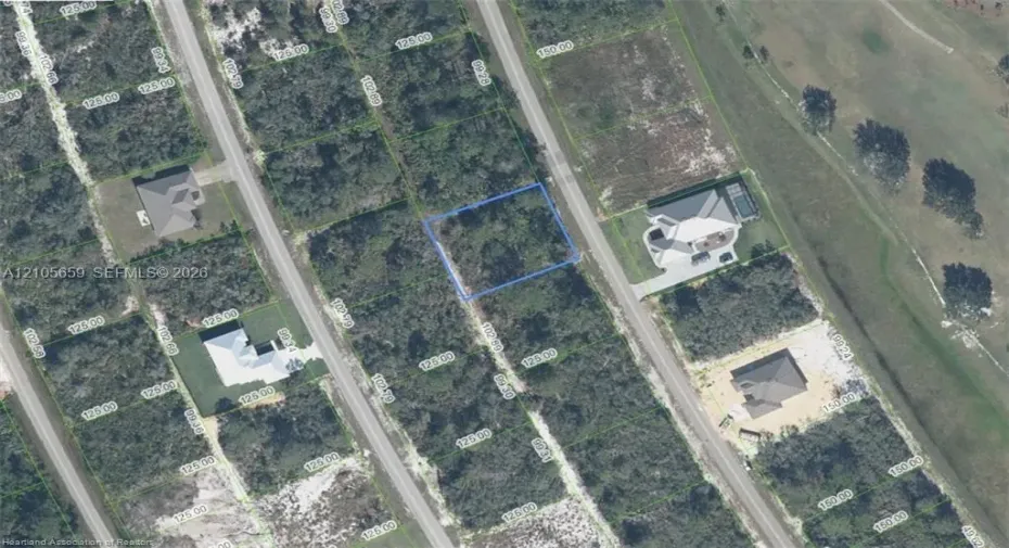 Property Plat Map. Highlighting the boundaries and dimensions of the property
