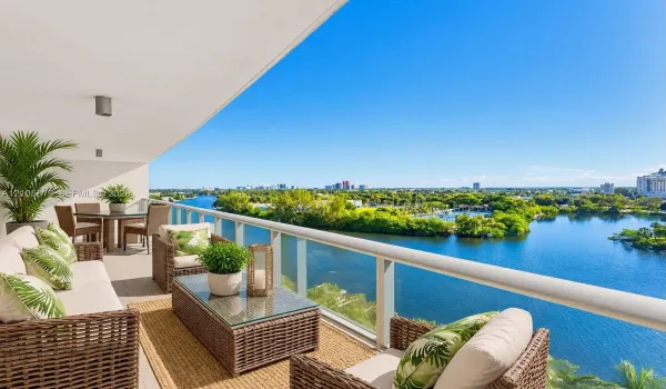 One of 2 Private Terraces. Expansive Ocean, Middle River & Park Views. Incredible Sunrise Views.