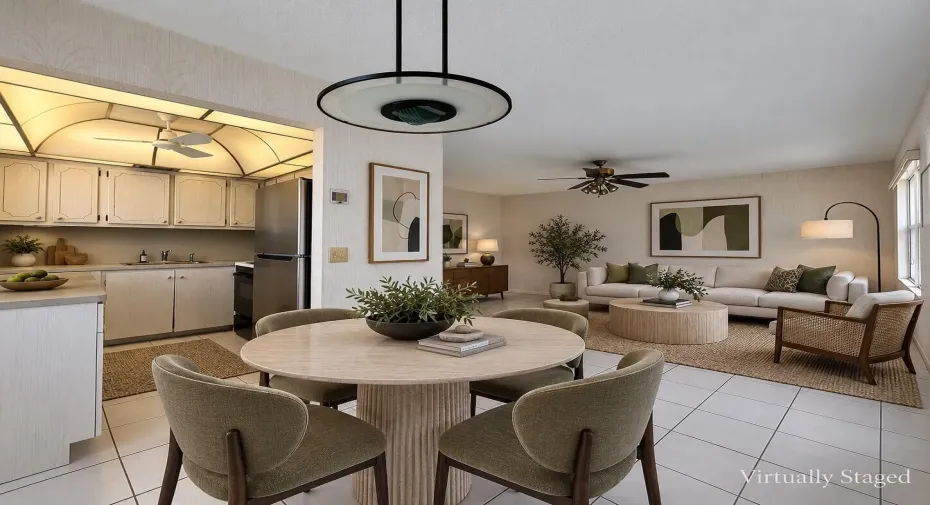 Fantastic Location - First Floor Corner 2/1.5 With Water Views! (Image Is Virtually Stage)