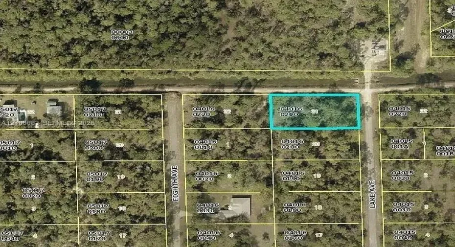Aerial Parcel Map. Indicating the boundaries and geographic location of the property