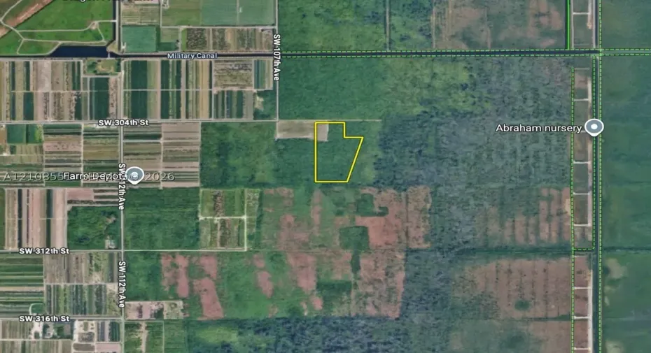 Aerial Survey Map. Illustrating the land boundaries of the property
