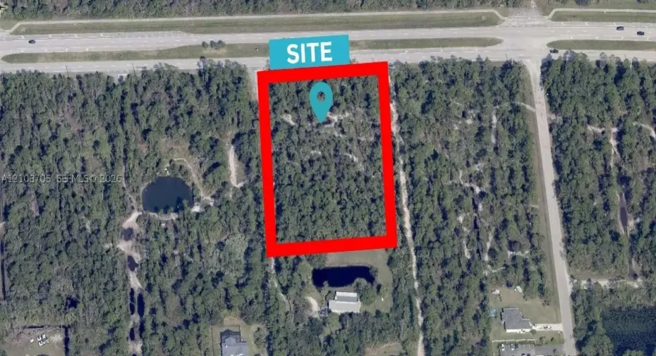 Aerial Site Plan. Illustrating the physical boundaries and geographic positioning of the property