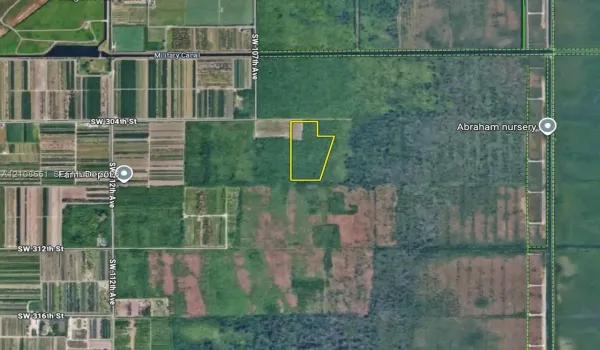 Aerial Survey Map. Illustrating the land boundaries of the property