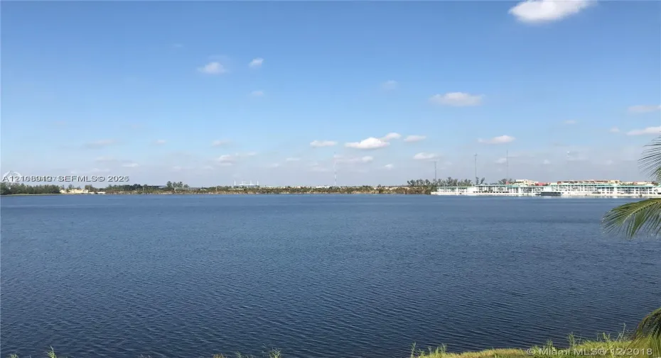 Expansive lake frontage with natural shoreline vegetation