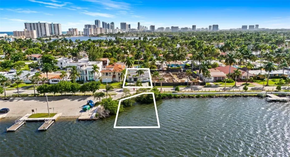 Waterfront parcel featuring direct water access, shoreline vegetation, and open-water exposure