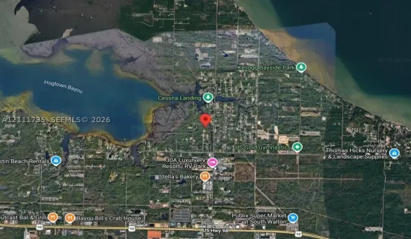 Satellite Map. Aerial documentation indicating the geographic position of the property relative to regional infrastructure and physical landmarks